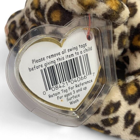 TY Beanie Babies "Freckles" The Leopard 8" Plush Toy Collectible 1996 NWT - Picture 4 of 7